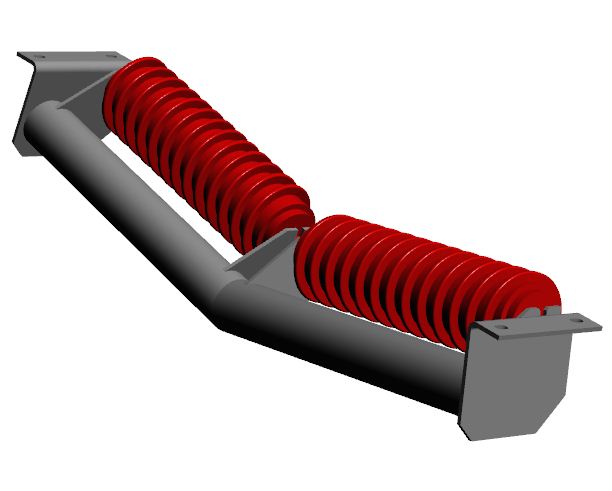 Spiral belt cleaning vee return roller, Kinder Australia.
